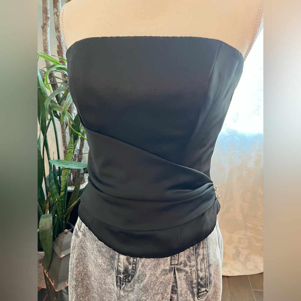 Vintage Mori lee corset with rhinestone detail and ruching 90s - Picture 9 of 14